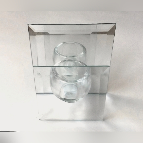 Elements Mirrored Glass Votive/Tea Light Candle Holder NIB - Picture 2 of 7